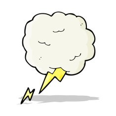 cartoon thundercloud symbol N2