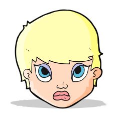 cartoon sulking woman N4