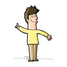 cartoon man with idea N81
