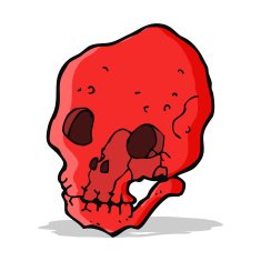 cartoon spooky skull N70