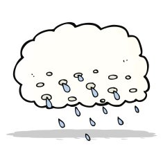 Cartoon Rain Cloud N28