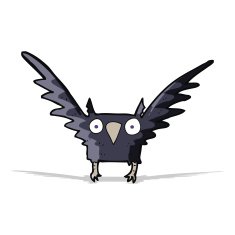 cartoon spooky bird N3