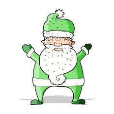 cartoon ugly santa claus N4