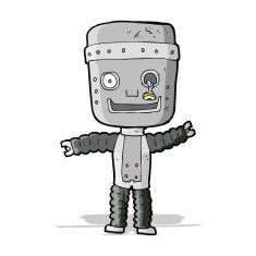 cartoon funny robot N35