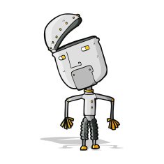 cartoon funny robot N36