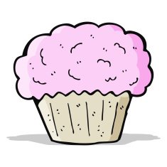 cartoon cupcake N87