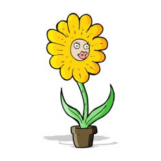 cartoon flower N216