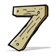 cartoon wooden number N26