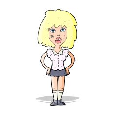 cartoon woman been in fight N4