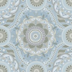 Seamless vector ethnic monochrome light pattern