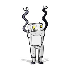 cartoon funny robot N37