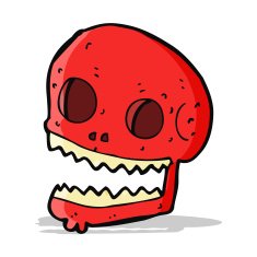 cartoon spooky skull N71