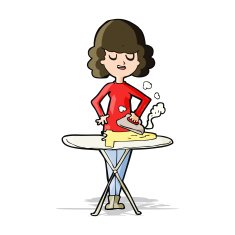 cartoon woman ironing N4