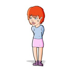 cartoon woman with plaster on face N7