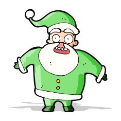 cartoon shocked santa claus N2