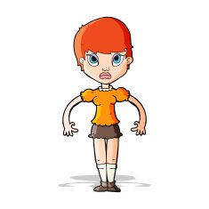 cartoon woman looking annoyed N4