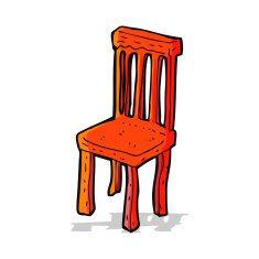 cartoon old wooden chair N5