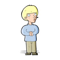 cartoon nervous man N58