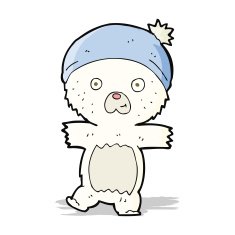 cartoon cute polar bear N18