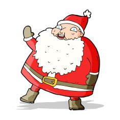 funny waving santa claus cartoon N7