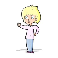 cartoon happy woman N95