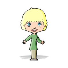 cartoon happy woman N96