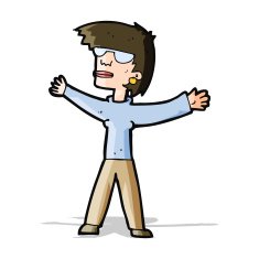 Cartoon Woman Wearing Glasses N9