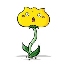 cartoon shocked flower N4