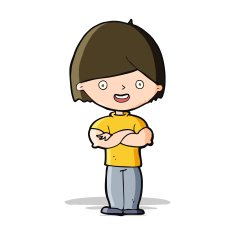 cartoon man with crossed arms N11
