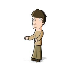 cartoon confused man N37
