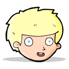 cartoon happy boy's face N7