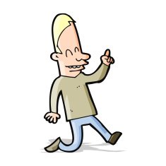 cartoon happy man pointing N23