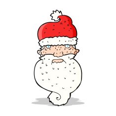 cartoon grim santa face N4