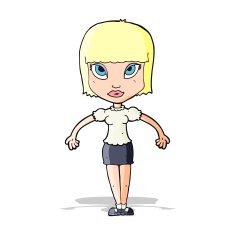 cartoon pretty woman N97