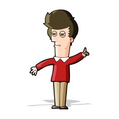 cartoon man narrowing eyes N15