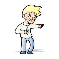 cartoon funny office man pointing N5
