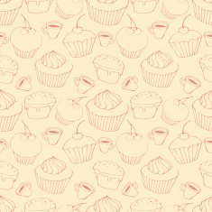 Seamless pattern with sweets N5
