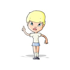 cartoon woman with idea N90