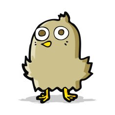 funny cartoon bird N79