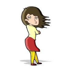 cartoon woman making photo face N5