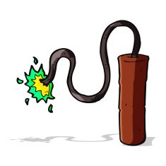 cartoon dynamite burning N5