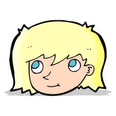 cartoon female face N52