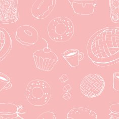 Seamless pattern with sweets N6