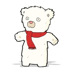 cartoon cute polar bear N21