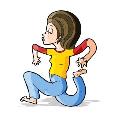 cartoon woman running N5