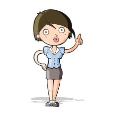 cartoon pretty woman with idea N24