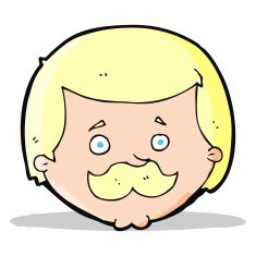 Cartoon Man With Mustache N47