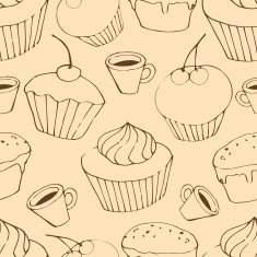 Seamless pattern with sweets N7