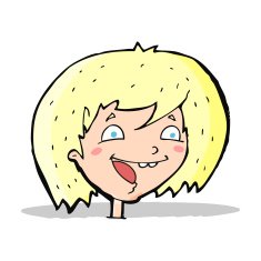 cartoon happy girl N40
