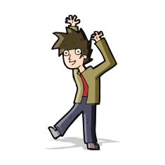 cartoon excited boy N61